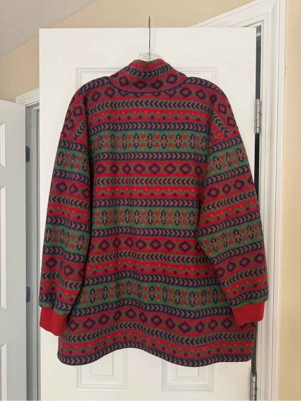 Vintage Oversized Aztec Fleece Pullover